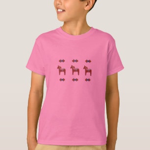 Schwede Dala Pferdeskandinavischer Entwurf T-Shirt