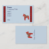 Schwede Dala Pferdeskandinavischer Entwurf Visitenkarte (Vorne/Hinten)