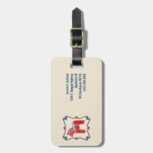 Schwede Dala Pferdevolkskunst personalisiert Gepäckanhänger (Vorderseite vertikal)