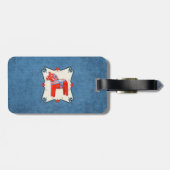 Schwede Dala Pferdevolkskunst personalisiert Gepäckanhänger (Rückseite horizontal)