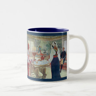 Schwede-schöne Kunst Carl Larsson-en Bergman Stuga Zweifarbige Tasse