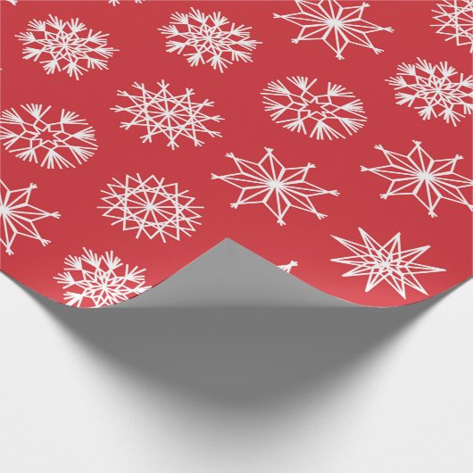 Schwede spielt Skizze-Weiß auf Rot die Hauptrolle Geschenkpapier (Ecke)