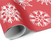 Schwede spielt Skizze-Weiß auf Rot die Hauptrolle Geschenkpapier (Rolleneckpunkt)