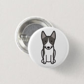 Schwede Vallhund HundeCartoon Button (Vorne & Hinten)