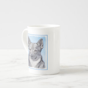 Schwede Vallhund Malerei - niedliche ursprünglich Porzellantasse