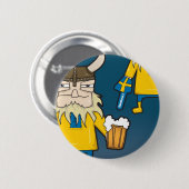 Schwede-Viking-Fan-Knopf Button (Vorne & Hinten)