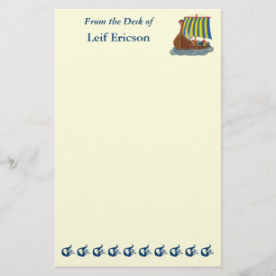 Schwede-Viking-Schiff Briefpapier