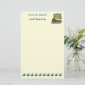 Schwede-Viking-Schiff Briefpapier (Stehend Vorderseite)