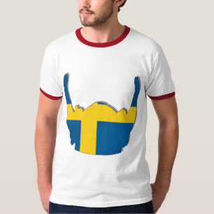 Schwede-Viking-Sturzhelmflagge von Flaggen T-Shirt