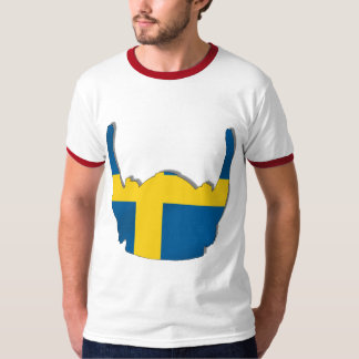 Schwede-Viking-Sturzhelmflagge von Flaggen T-Shirt
