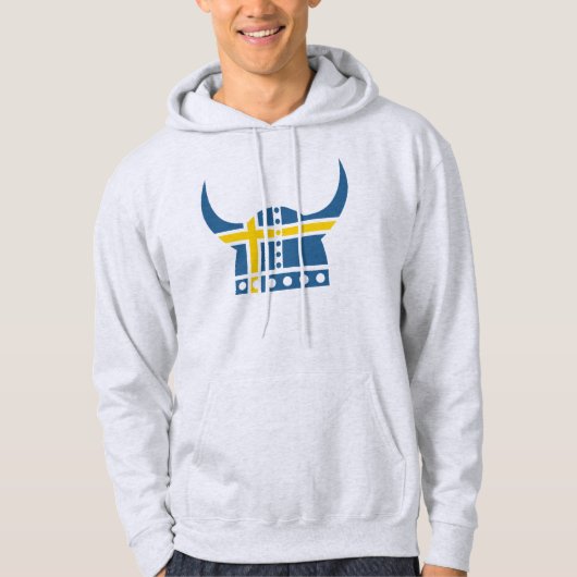 Schwede-Wikinger-Sturzhelm-Shirt Hoodie (Vorderseite)