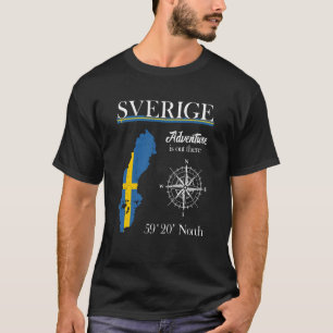 Schweden Abenteuer ist da Sverige Schwedische Flag T-Shirt