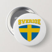 Schweden - Abzeichen des Flaggenschilds Button (Vorne & Hinten)
