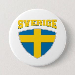Schweden - Abzeichen des Flaggenschilds Button