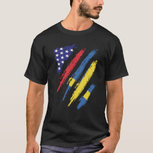 Schweden American Ground Flag USA Patriot Heritage T-Shirt
