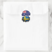 Schweden Australien Tree Roots Runder Aufkleber (Tasche)
