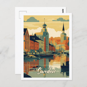 Schweden Berühmter Vintage Travel Place Postkarte