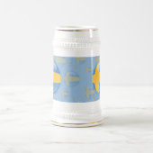 Schweden-Blasen-Flagge Bierglas (Mittel)