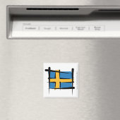 Schweden - Brandflagge Magnet (In Situ (Geschirrspüler))