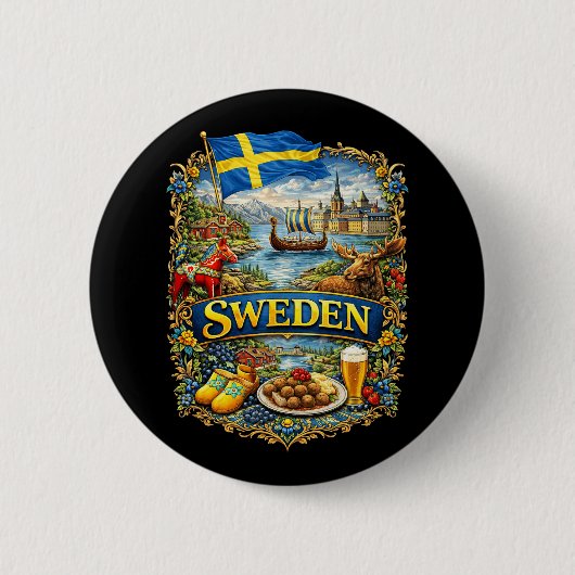 Schweden Button (Vorderseite)