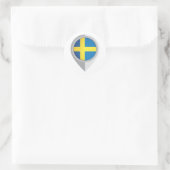 Schweden Button Location Flag Runder Aufkleber (Tasche)
