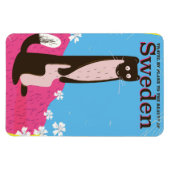 Schweden Cartoon Vintage Reiseplakat Magnet (Horizontal)