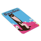 Schweden Cartoon Vintage Reiseplakat Magnet (Rechte Seite)