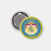 Schweden-Coat-Circle-Shape Magnet (Vorderseite/Rückseite)