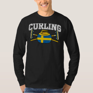 Schweden Curling Broom Winter Ice Sport Schwedisch T-Shirt