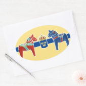 Schweden Dala Coat Ovaler Aufkleber (Umschlag)