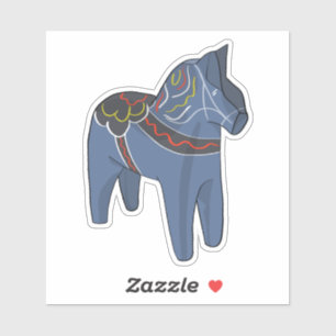 Schweden Dala Horse Dalecarlian Schwedisch Aufkleber