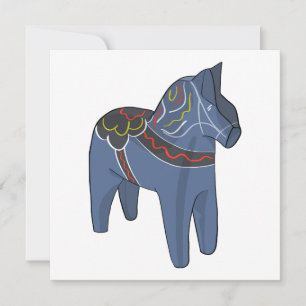Schweden Dala Horse Dalecarlian Schwedisch Einladung