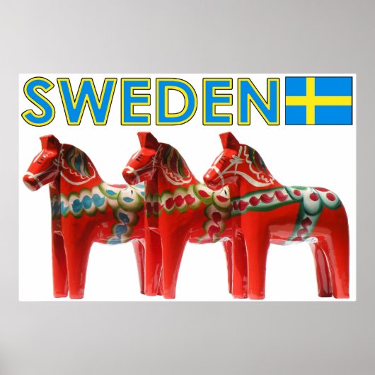 Schweden Dala Horse Poster (Vorne)
