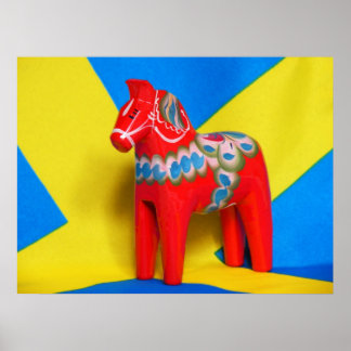Schweden Dala Horse Poster