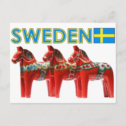 Schweden Dala Horse Postkarte (Vorderseite)