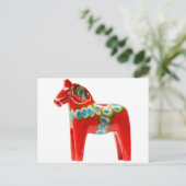 Schweden Dala Horse Postkarte (Stehend Vorderseite)