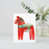 Schweden Dala Horse Postkarte (Stehend Vorderseite)