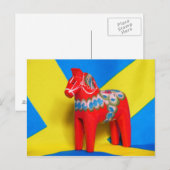 Schweden Dala Horse Postkarte (Vorne/Hinten)