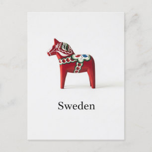 Schweden Dala Horse Schweden Reisen Postkarte