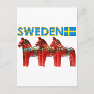 Schweden Dala Pferde Postkarte
