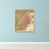 Schweden, Dänemark, Norwegen Leinwanddruck (Insitu (Holzboden))