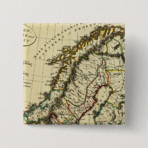 Schweden, Dänemark, Norwegen mit umrissenen Grenze Button