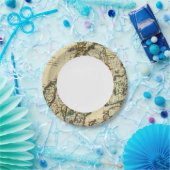 Schweden, Dänemark, Norwegen mit umrissenen Grenze Pappteller (Party)