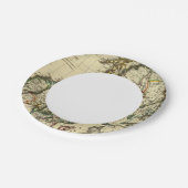 Schweden, Dänemark, Norwegen mit umrissenen Grenze Pappteller (Schrägansicht)