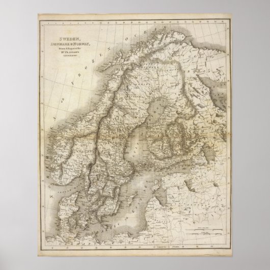 Schweden, Dänemark, Norwegen Poster (Vorne)