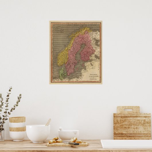 Schweden, Dänemark, Norwegen Poster (Küche)