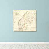 Schweden, Dänemark, Norwegen und Finnland 2 Leinwanddruck (Insitu (Holzboden))