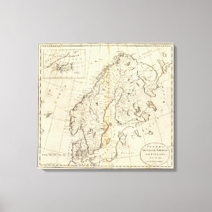 Schweden, Dänemark, Norwegen und Finnland 2 Leinwanddruck