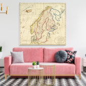 Schweden, Dänemark, Norwegen und Finnland 3 Leinwanddruck (Insitu (Wohnzimmer))