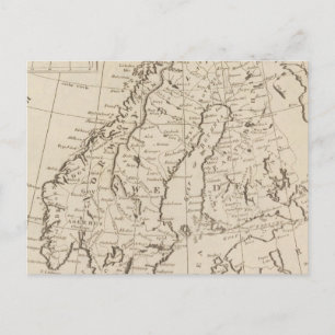 Schweden, Dänemark, Norwegen und Finnland 3 Postkarte